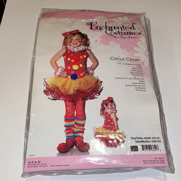 Circus Clown Costume XS C48153 - Picture 5 of 6
